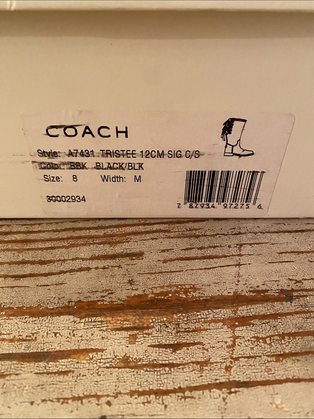 New! Coach Black Signature Monogram Tall Rain Boots - Picture 8 of 8